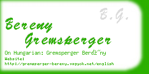 bereny gremsperger business card